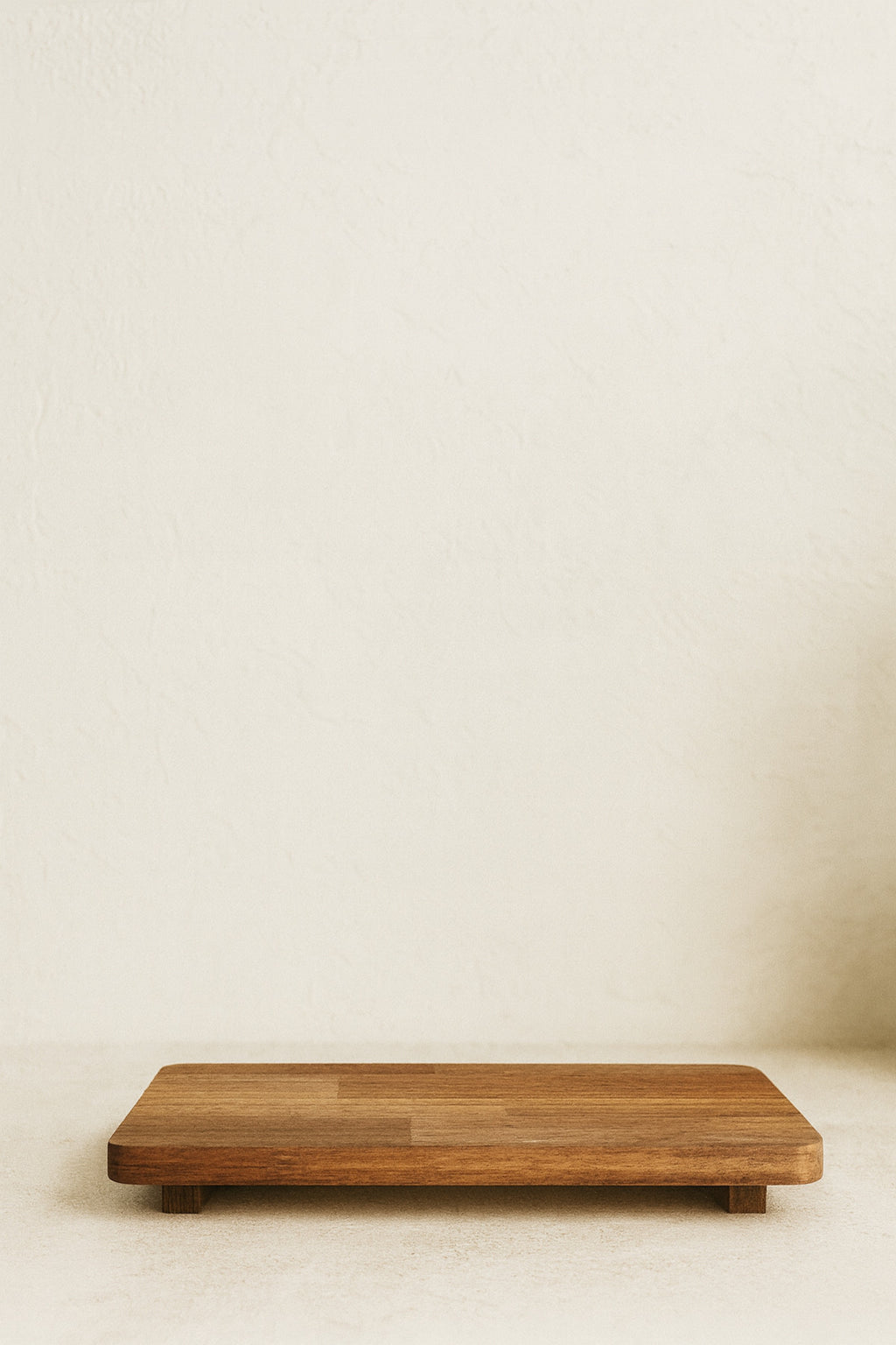 Doğal Iroko Ahşap Sunum ve Yağdanlık Altlığı / Stand – 30x16x3 cm