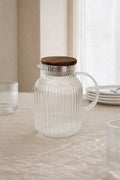Linea Akasya Kapaklı Cam Sürahi – 1500 ml