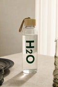 H2O Pure Glass Borosilikat Cam Matara | Vakum Kapak | Keten Torbalı | 600 ml