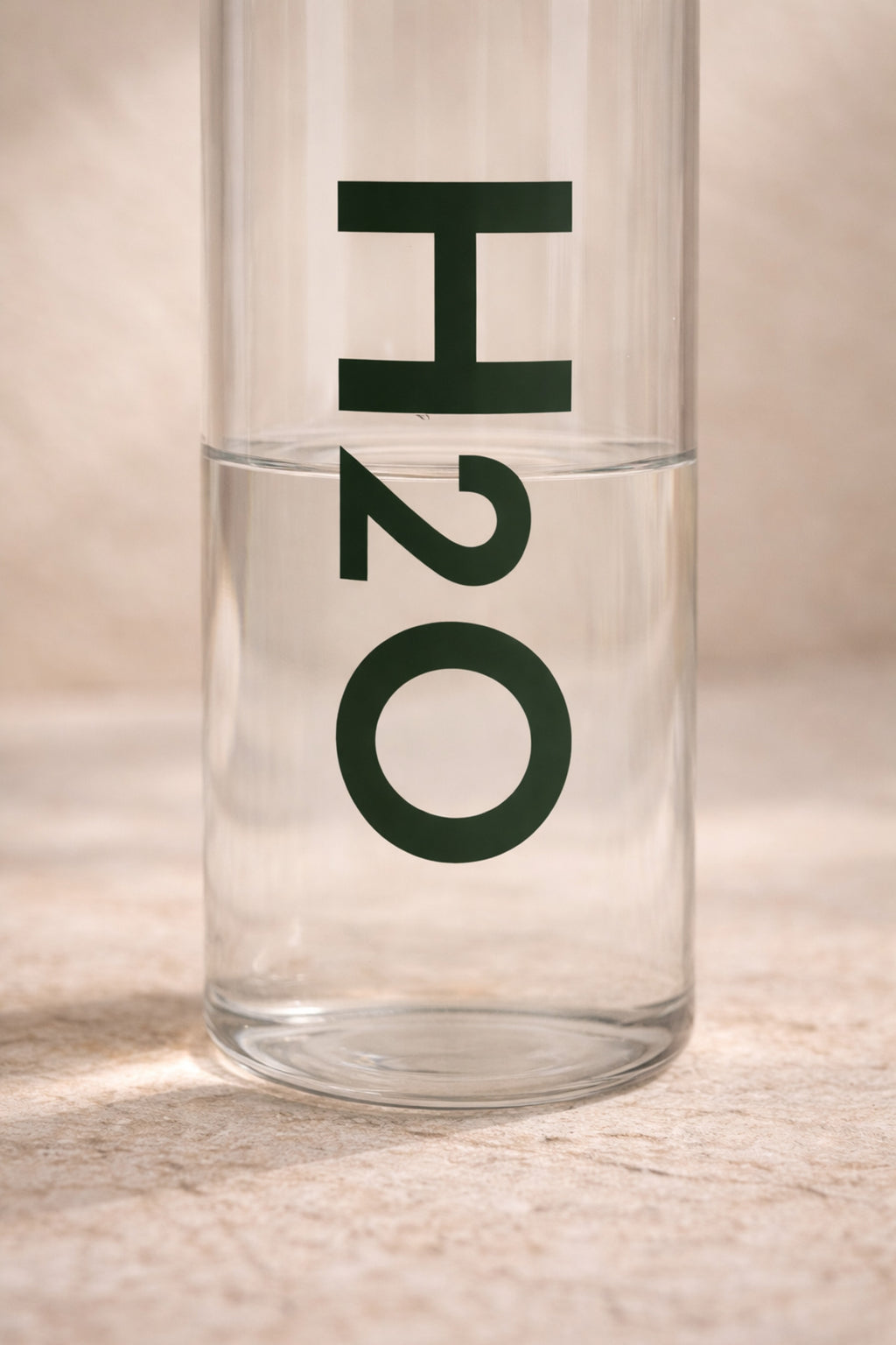 H2O Pure Glass Borosilikat Cam Matara | Vakum Kapak | Keten Torbalı | 600 ml