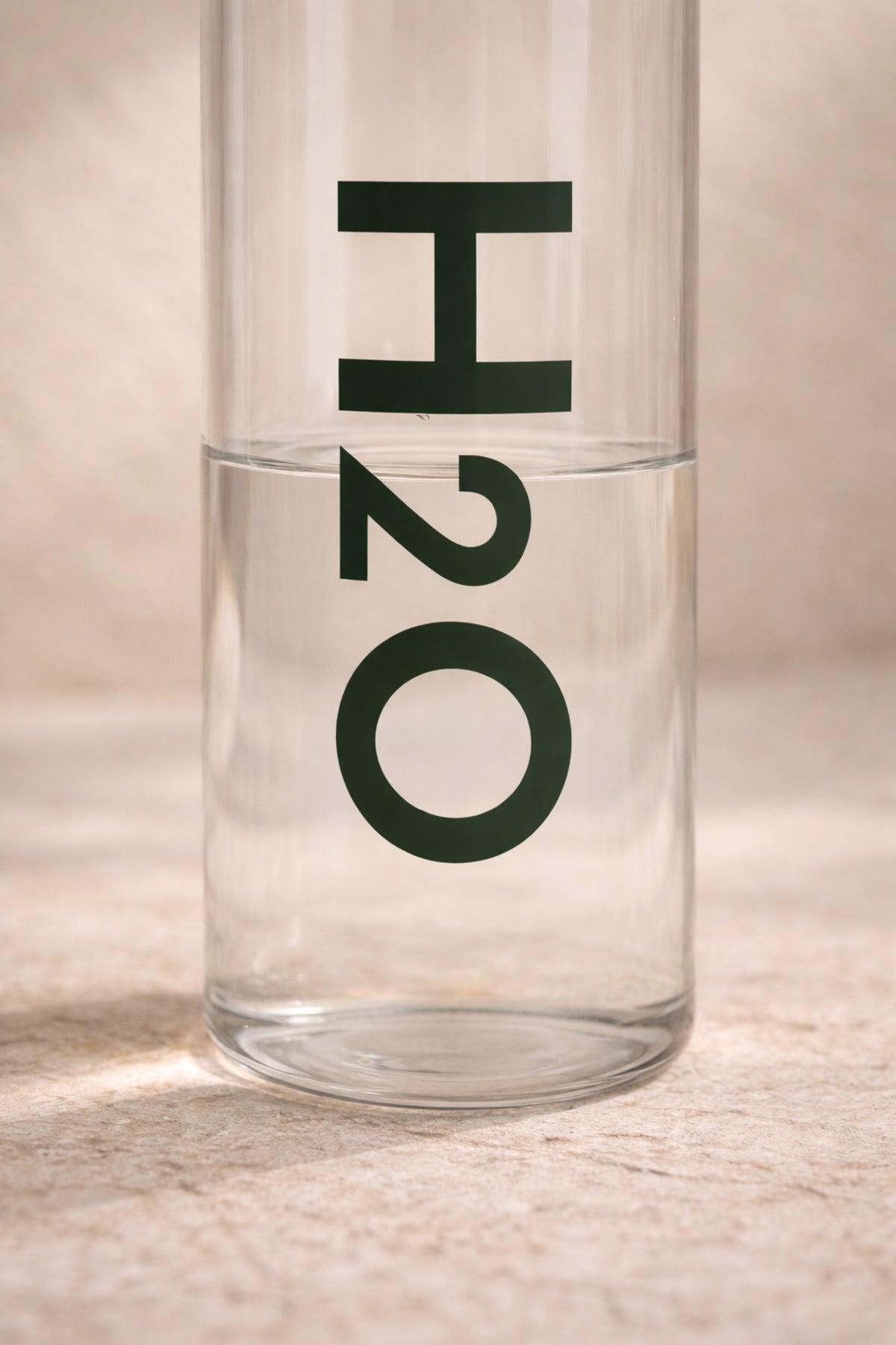 H2O Pure Glass Borosilikat Cam Matara | Vakum Kapak | Keten Torbalı | 600 ml