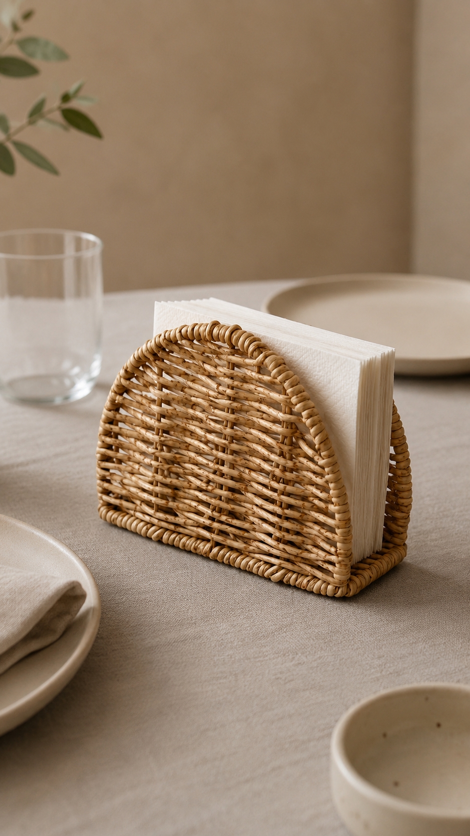 Alora Oval Rattan Peçetelik