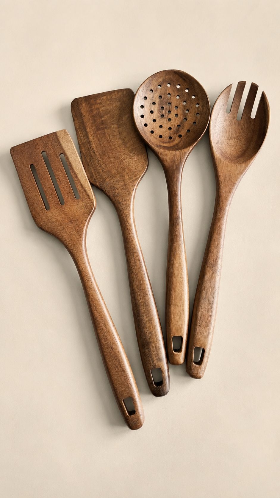 Akasya Ahşap Tezgâh Üstü Standlı Set